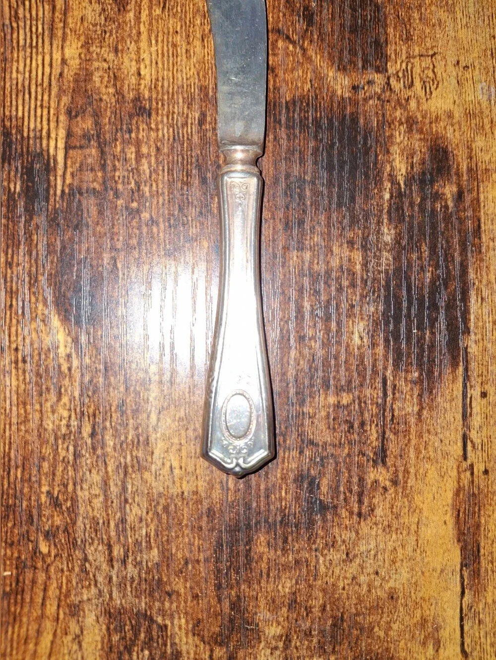 Antique Landers Frary Clark 6 Butter Knives Mother Of Pearl + Community Silver